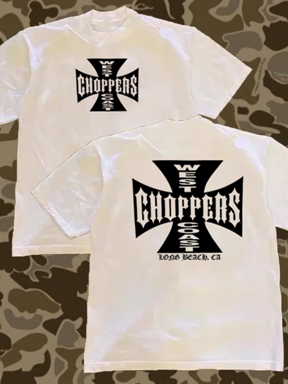 West Coast Chopper Shirt, Motorcycle Graphic Tee - Unisex White